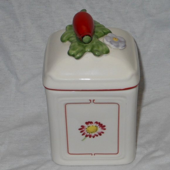 Small porcelain storage jar with lid. Villeroy & Boch 1748 - Picture 2 of 7